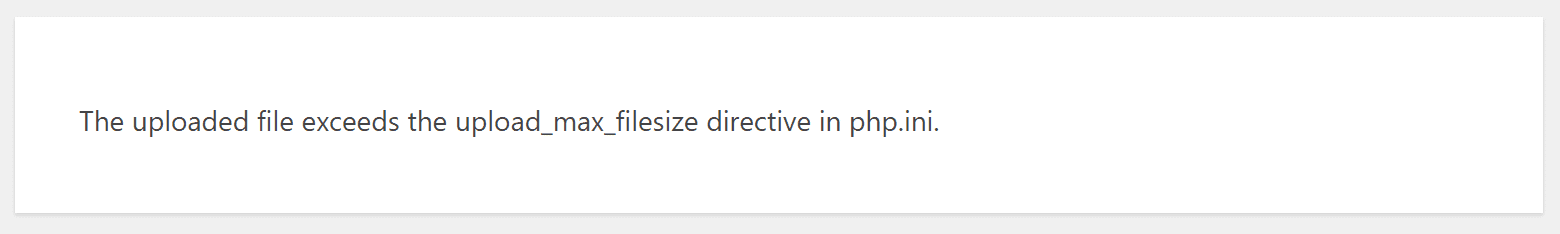 Lỗi upload max filesize