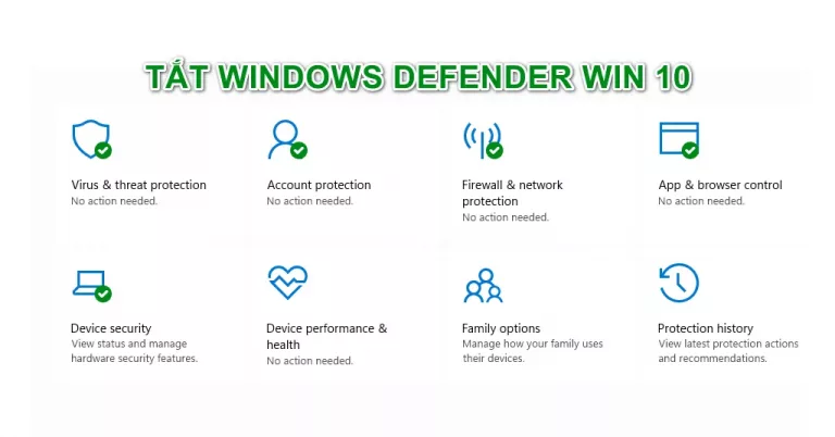 tắt windows defender win 10