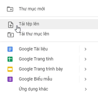 Up file Excel lên Google Sheet